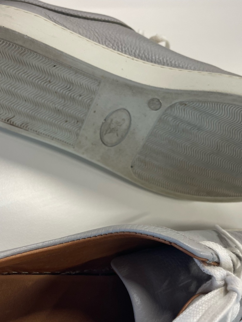 Men's Casual Rodd & Gunn Windmere Leather Sneakers in Light Gray Euro 45 - Picture 7 of 9